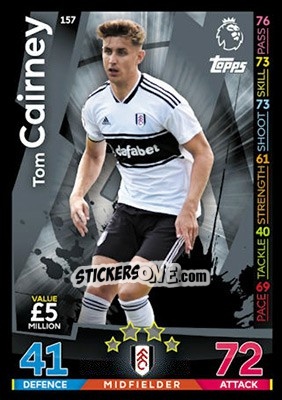 Cromo Tom Cairney - English Premier League 2018-2019. Match Attax - Topps