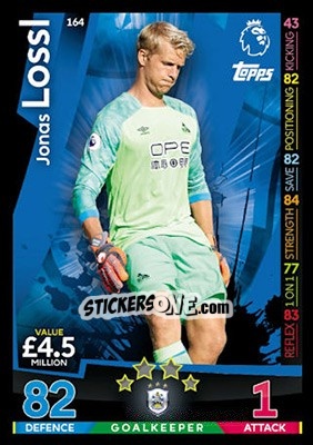 Figurina Jonas Lossl - English Premier League 2018-2019. Match Attax - Topps