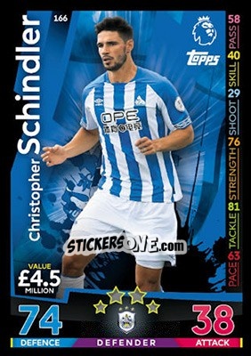 Figurina Christopher Schindler - English Premier League 2018-2019. Match Attax - Topps