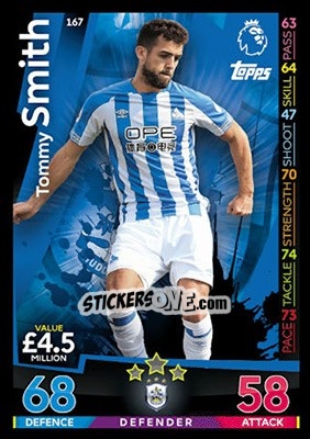 Figurina Tommy Smith - English Premier League 2018-2019. Match Attax - Topps