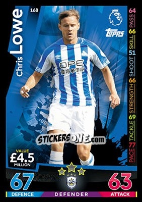 Sticker Chris Lowe - English Premier League 2018-2019. Match Attax - Topps