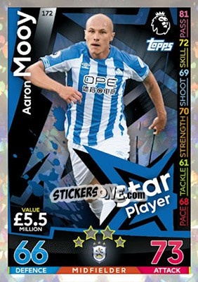 Sticker Aaron Mooy - English Premier League 2018-2019. Match Attax n. 172 - Topps