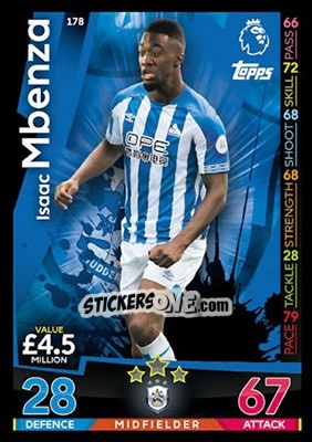 Sticker Isaac Mbenza - English Premier League 2018-2019. Match Attax - Topps