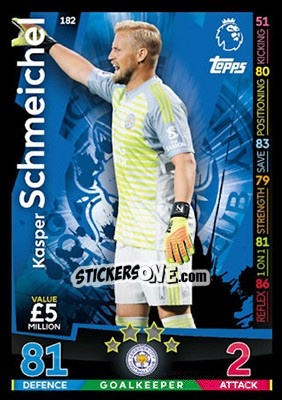 Sticker Kasper Schmeichel - English Premier League 2018-2019. Match Attax n. 182 - Topps