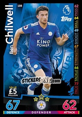 Cromo Ben Chilwell - English Premier League 2018-2019. Match Attax - Topps