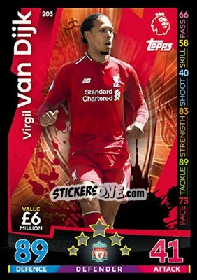 Sticker Joe Gomez - English Premier League 2018-2019. Match Attax n. 204 - Topps