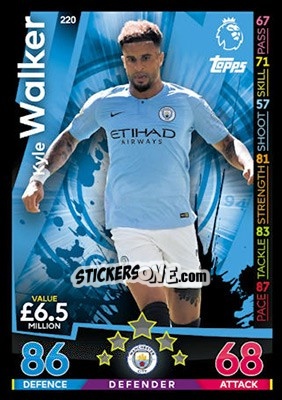 Sticker Kyle Walker - English Premier League 2018-2019. Match Attax - Topps