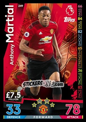 Cromo Anthony Martial - English Premier League 2018-2019. Match Attax - Topps