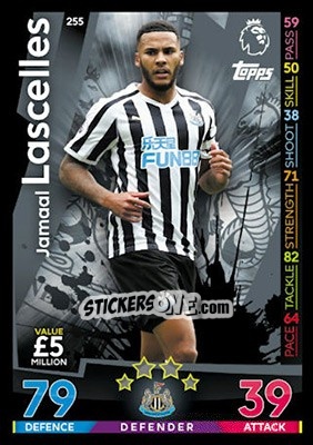 Cromo Jamaal Lascelles - English Premier League 2018-2019. Match Attax - Topps