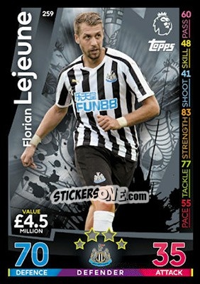 Figurina Florian Lejeune - English Premier League 2018-2019. Match Attax - Topps