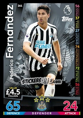 Cromo Federico Fernandez - English Premier League 2018-2019. Match Attax - Topps