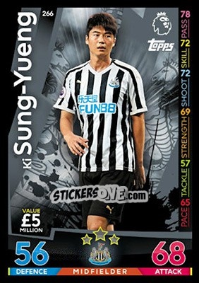 Sticker Ki Sung-Yueng - English Premier League 2018-2019. Match Attax n. 266 - Topps