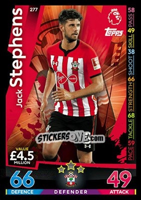 Cromo Jack Stephens - English Premier League 2018-2019. Match Attax - Topps