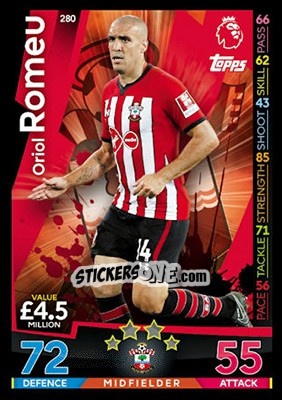 Sticker Oriol Romeu - English Premier League 2018-2019. Match Attax - Topps