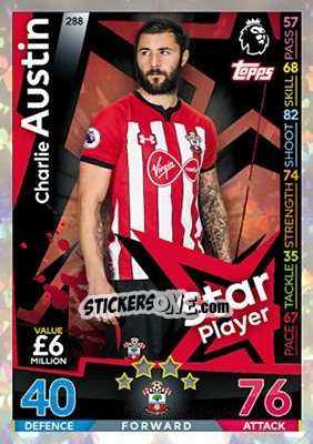 Cromo Charlie Austin - English Premier League 2018-2019. Match Attax - Topps