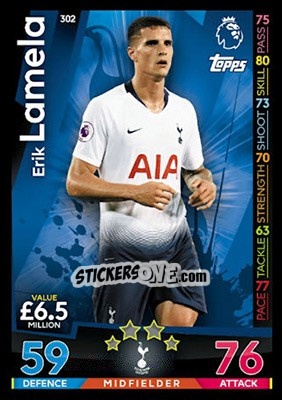 Figurina Erik Lamela - English Premier League 2018-2019. Match Attax - Topps