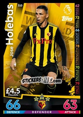 Figurina Jose Holebas - English Premier League 2018-2019. Match Attax - Topps