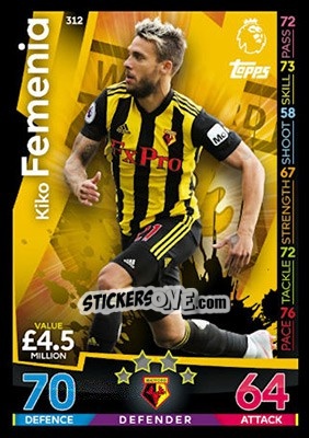 Sticker Kiko Femenia - English Premier League 2018-2019. Match Attax - Topps