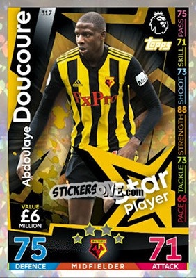 Sticker Abdoulaye Doucoure - English Premier League 2018-2019. Match Attax - Topps