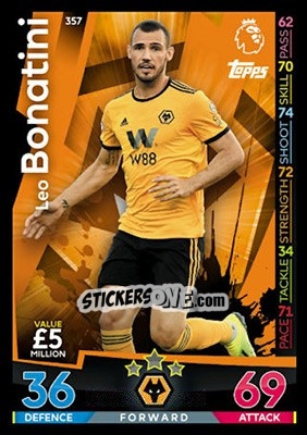 Cromo Leo Bonatini - English Premier League 2018-2019. Match Attax - Topps