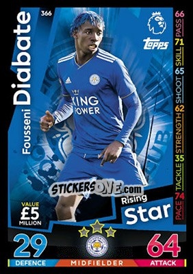 Cromo Fousseni Diabate - English Premier League 2018-2019. Match Attax - Topps