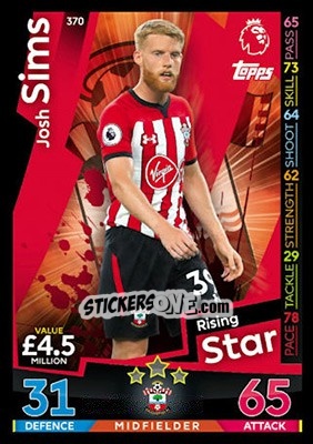 Figurina Josh Sims - English Premier League 2018-2019. Match Attax - Topps