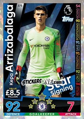 Cromo Kepa Arrizabalaga - English Premier League 2018-2019. Match Attax - Topps