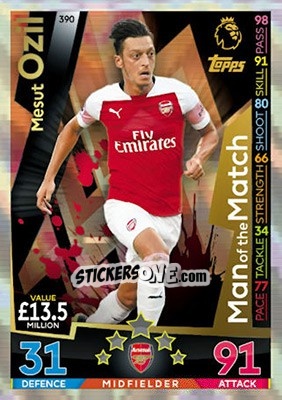 Sticker Mesut Özil - English Premier League 2018-2019. Match Attax n. 390 - Topps
