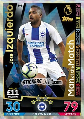 Sticker Jose Izquierdo - English Premier League 2018-2019. Match Attax - Topps