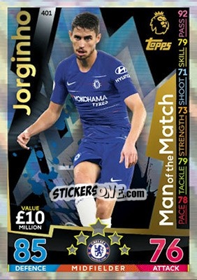 Sticker Jorginho - English Premier League 2018-2019. Match Attax - Topps