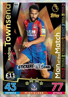 Cromo Andros Townsend - English Premier League 2018-2019. Match Attax - Topps