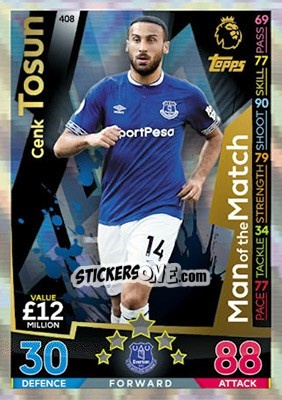 Sticker Cenk Tosun - English Premier League 2018-2019. Match Attax - Topps