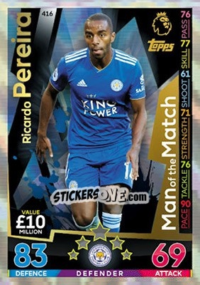 Cromo Ricardo Pereira - English Premier League 2018-2019. Match Attax - Topps