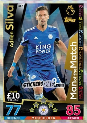 Sticker Adrien Silva - English Premier League 2018-2019. Match Attax - Topps