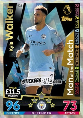 Sticker Kyle Walker - English Premier League 2018-2019. Match Attax n. 422 - Topps