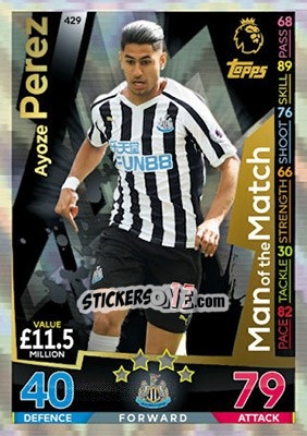 Figurina Ayoze Perez - English Premier League 2018-2019. Match Attax - Topps