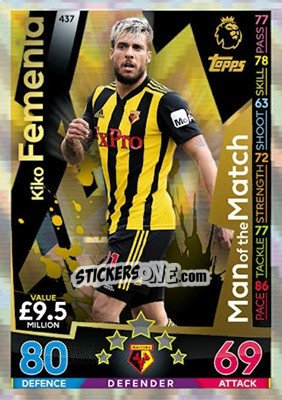 Figurina Kiko Femenia - English Premier League 2018-2019. Match Attax - Topps