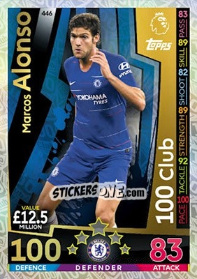 Cromo Marcos Alonso - English Premier League 2018-2019. Match Attax - Topps