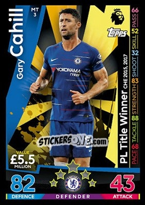 Cromo Gary Cahill - English Premier League 2018-2019. Match Attax - Topps