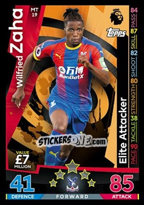 Sticker Wilfried Zaha - English Premier League 2018-2019. Match Attax - Topps