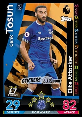 Figurina Cenk Tosun - English Premier League 2018-2019. Match Attax - Topps