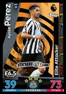 Figurina Ayoze Perez - English Premier League 2018-2019. Match Attax - Topps