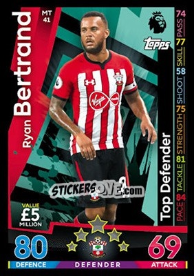 Sticker Ryan Bertrand - English Premier League 2018-2019. Match Attax - Topps