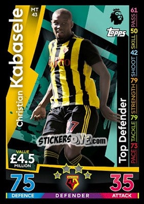 Figurina Christian Kabasele - English Premier League 2018-2019. Match Attax - Topps