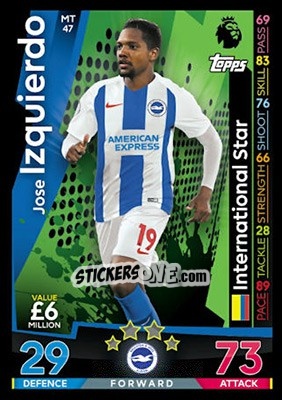 Sticker Jose Izquierdo - English Premier League 2018-2019. Match Attax - Topps