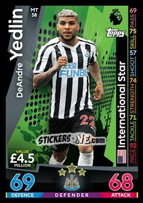 Sticker DeAndre Yedlin - English Premier League 2018-2019. Match Attax n. MT58 - Topps