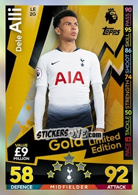 Sticker Dele Alli - English Premier League 2018-2019. Match Attax n. LE2g - Topps