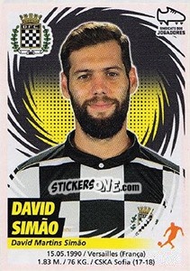 Sticker David Simão - Futebol 2018-2019 n. 80 - Panini