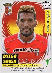 Figurina Dyego Sousa - Futebol 2018-2019 - Panini