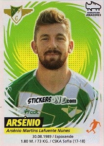 Sticker Arsénio - Futebol 2018-2019 n. 168 - Panini